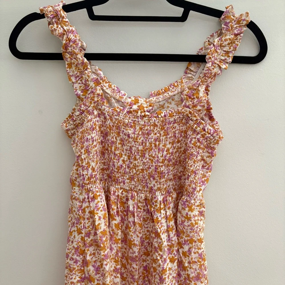 Japan Chic Floral Midi Dress with Ruffle Straps - Picture 10 of 12